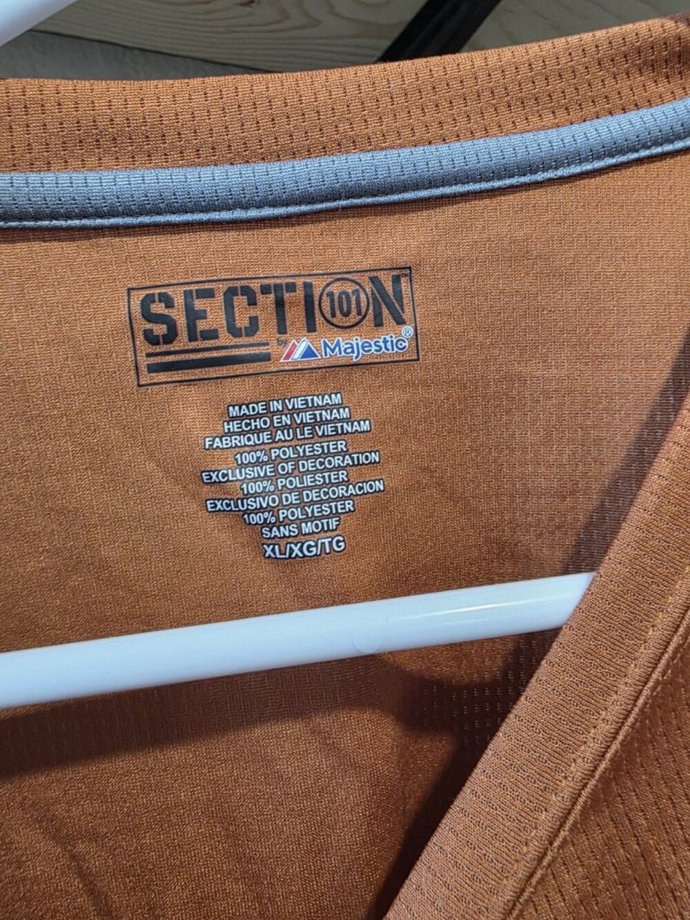 Section 101 Majestic Texas Longhorns Athletic Mesh Shirt Men's Size XL - Picture 3 of 6